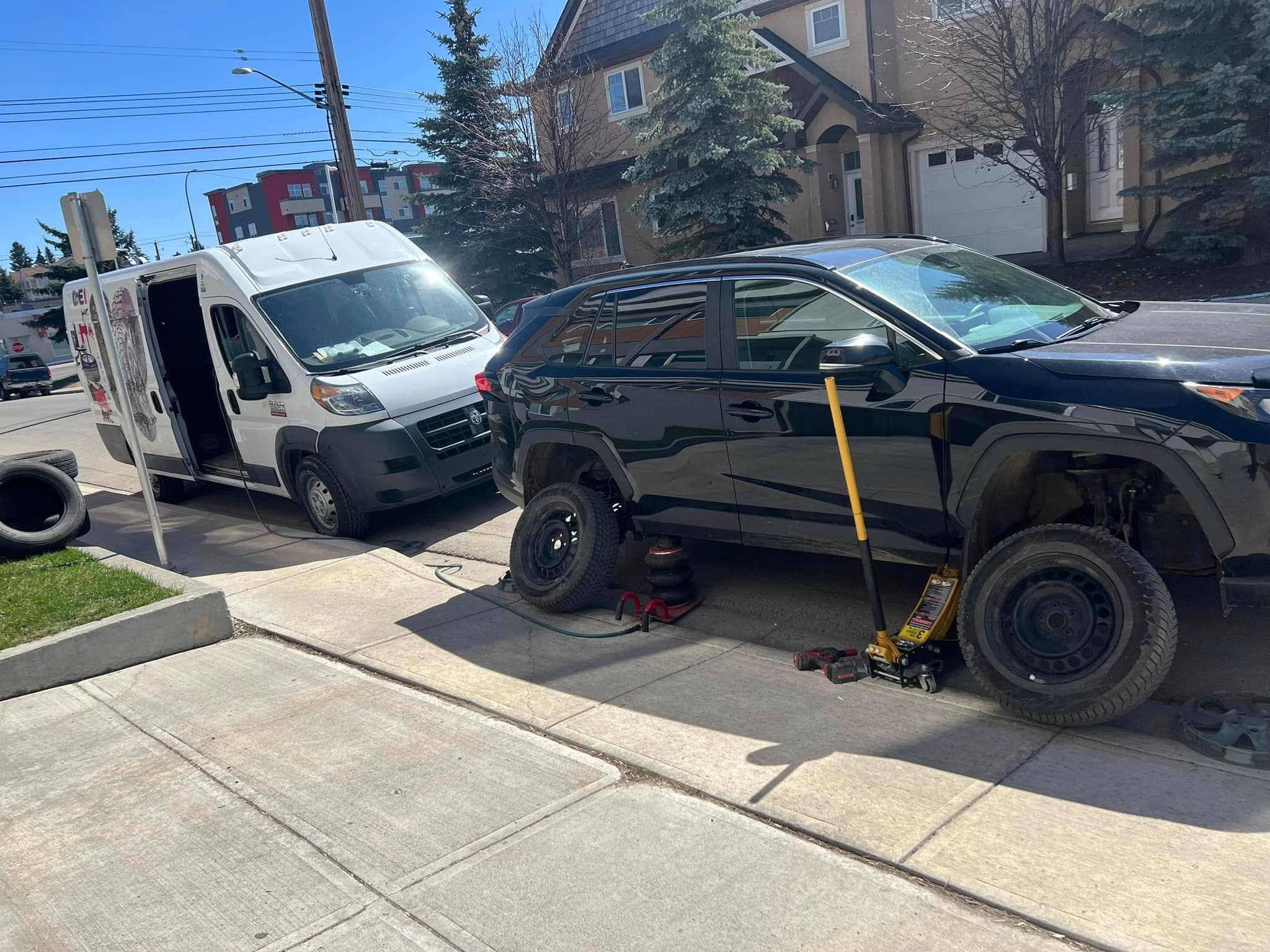 Flat tire repair service